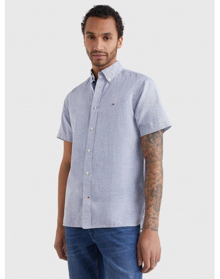 Tommy Hilfiger camisa fake solid stripesMW0MW23146