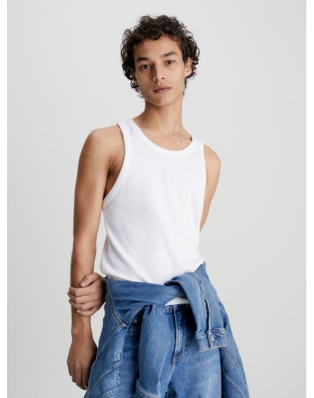 Calvin Klein Camiseta Logo Tab Racer Back Tank Top