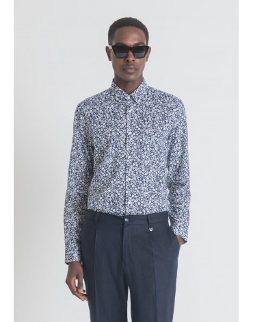 Antony Morato Camisa Slim Fit de Algodón «SOFT-TOUCH» con microestampado floral integral
