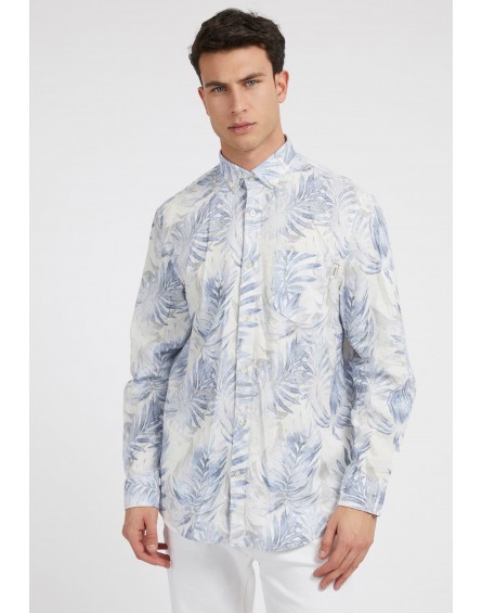 Guess Camisa LS Collins AOP Shirt