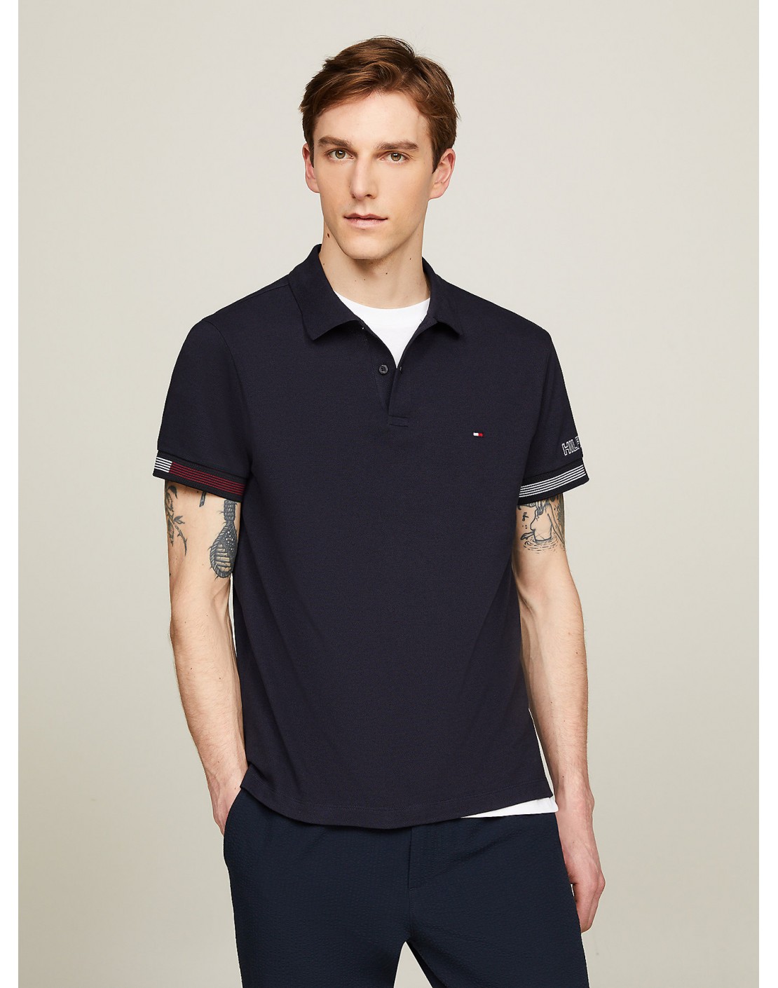 Tommy Hilfiger Polo Flag Cuff Slim Polo