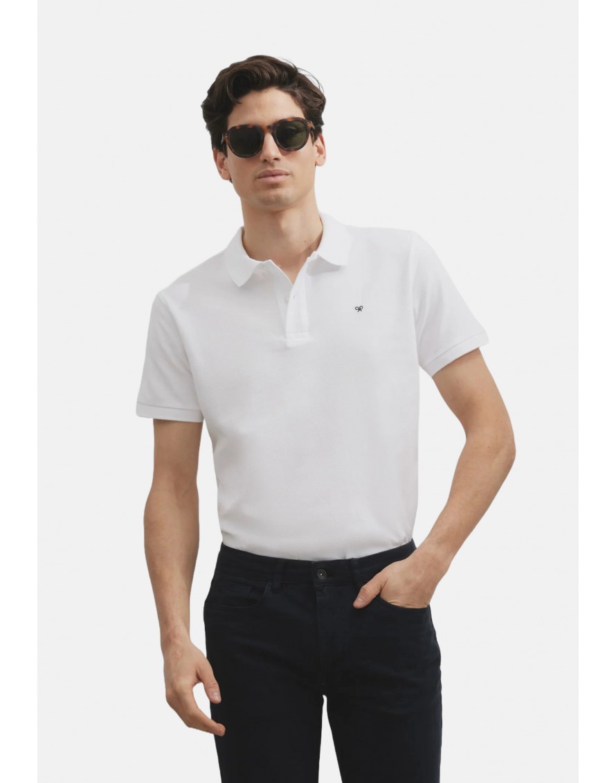 Silbon Polo clásico liso blanco