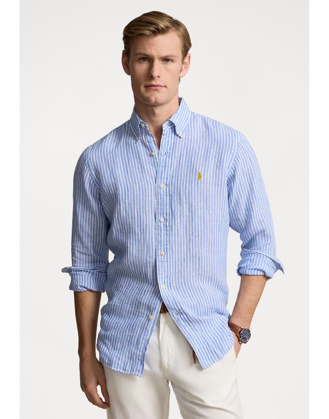 Polo Ralph Lauren Camisa Rayas Custom Fit Striped Linen
