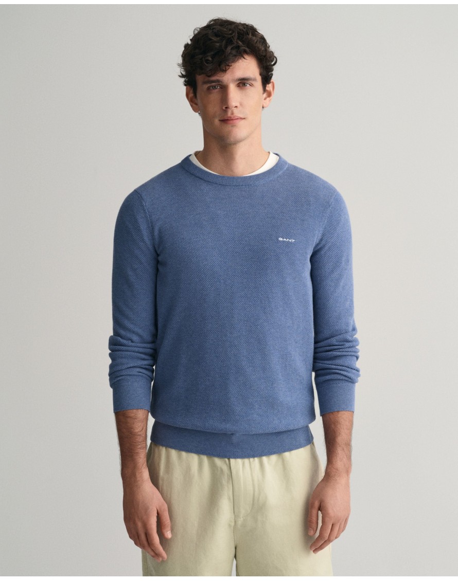 Gant Jersey Cotton Pique Crew Neck