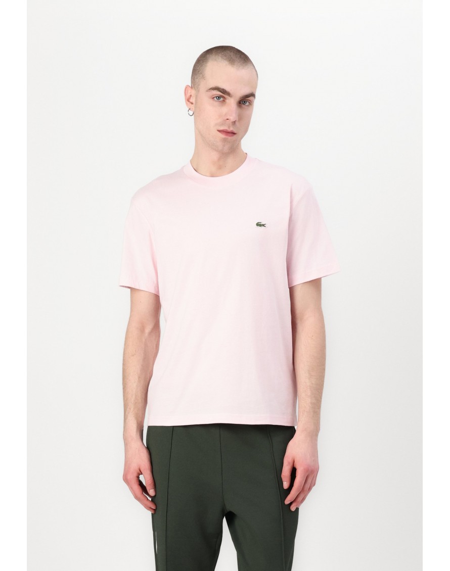 Lacoste Camiseta de corte clásico de punto de algodón