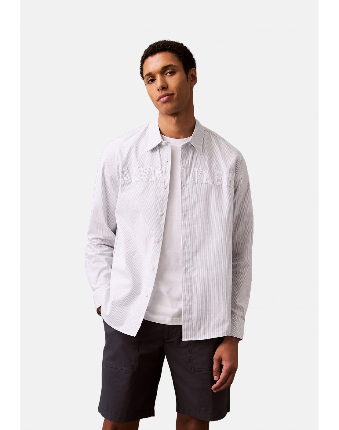 Calvin Klein Camisa LS Oxford Logo Relaxed Shirt