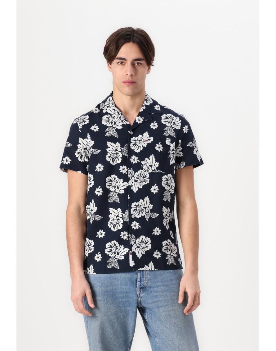 Tommy Jeans Camisa manga corta TJM Reg Slub AOP SS Shirt