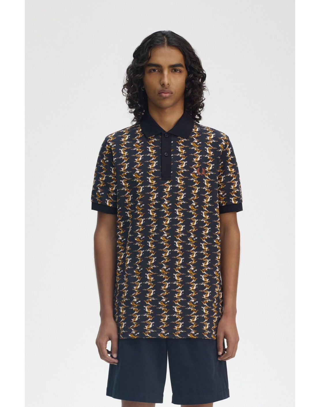 Fred Perry Polo Graphic Print Polo Shirt