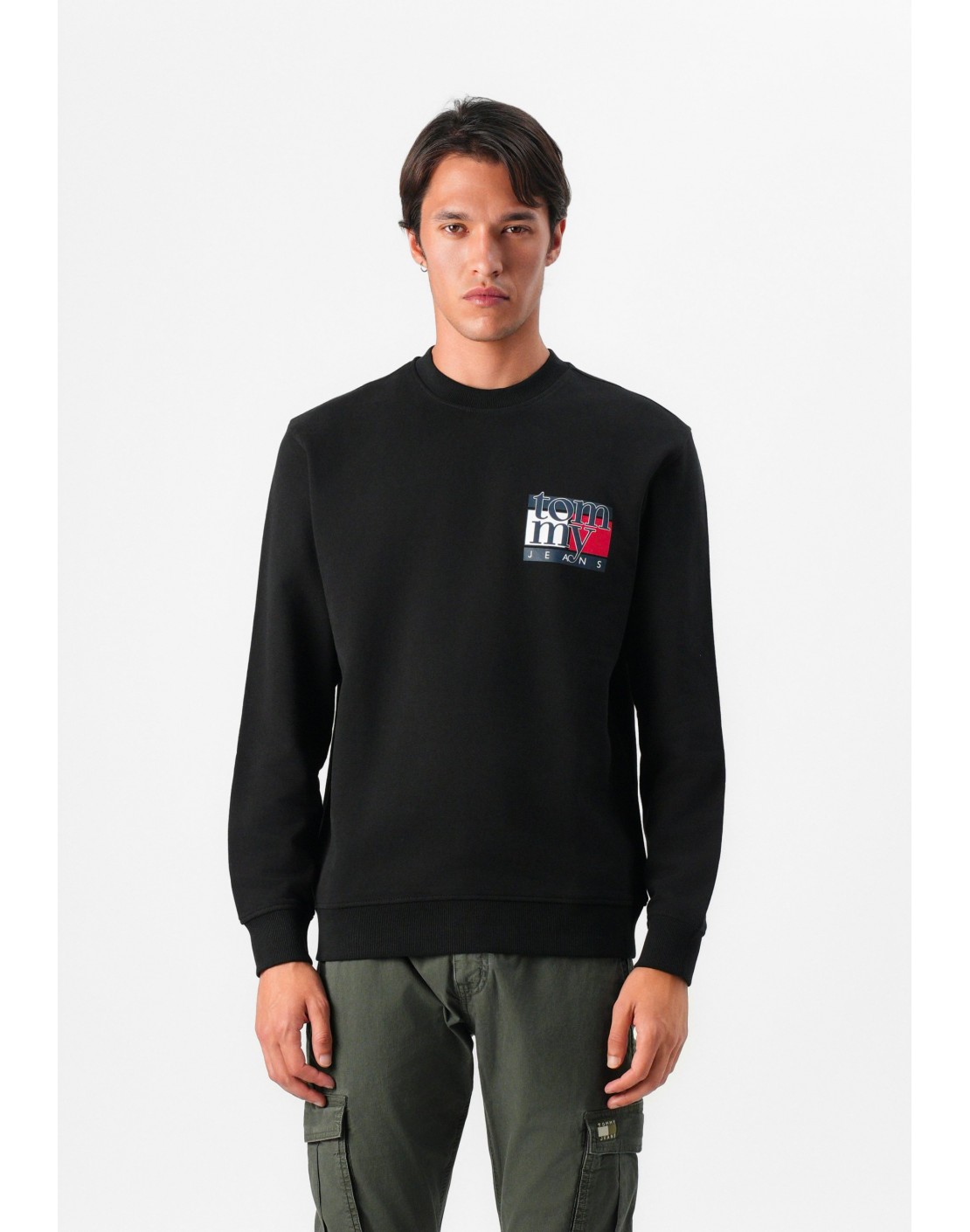 Tommy Jeans Sudadera Regular Flag Crew