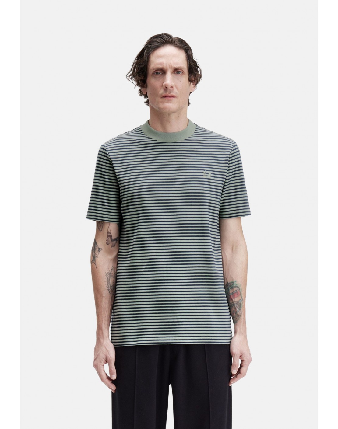 Fred Perry Camiseta Fine Stripe Heavy Weight Tee