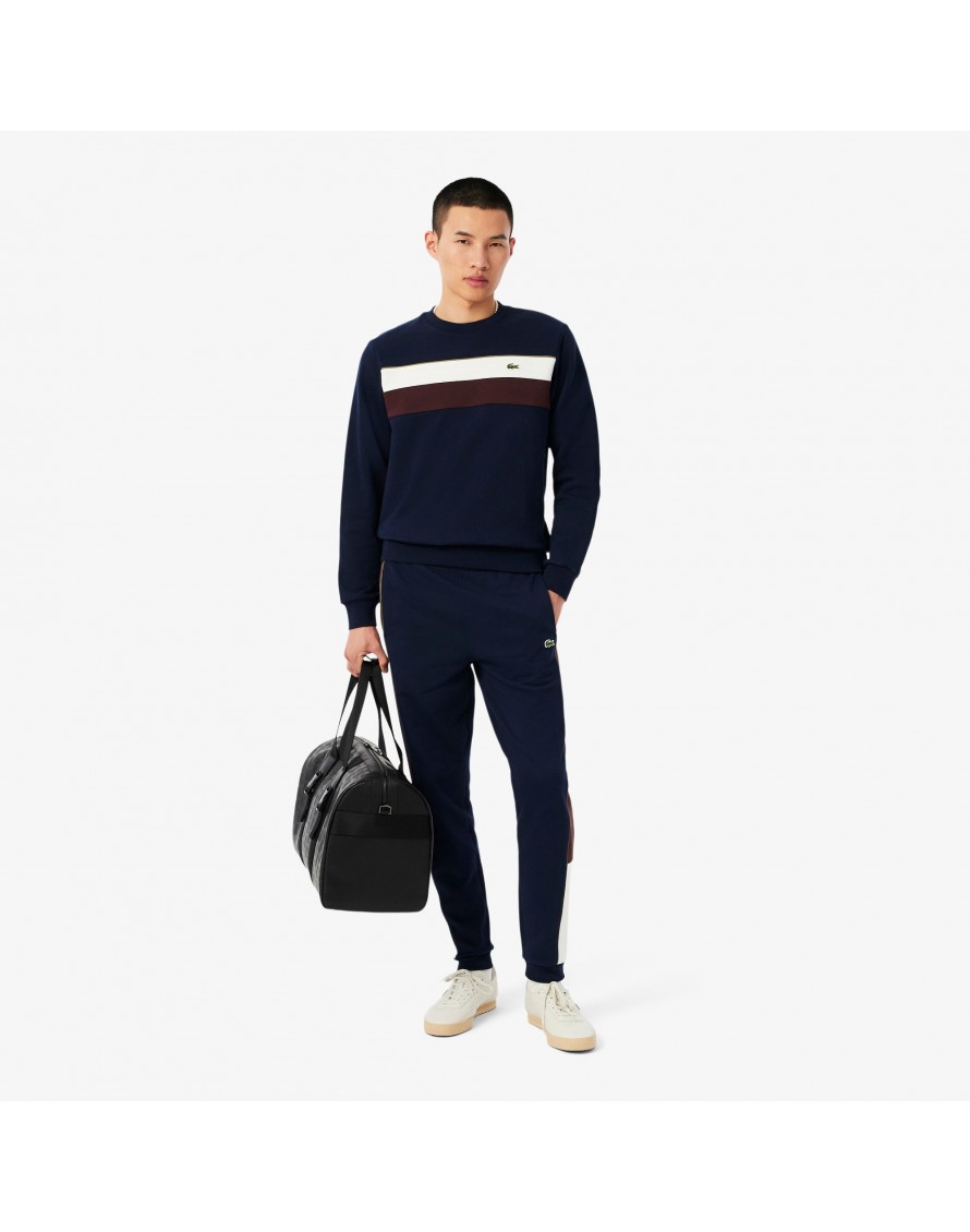 Lacoste Pantalón de chándal de felpa de corte tapered