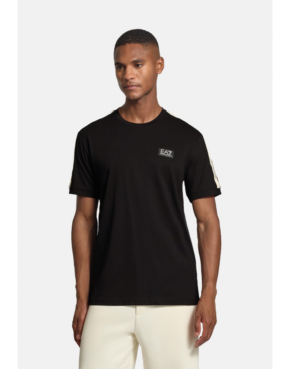 Emporio Armani Camiseta de punto de algodón Logo Series