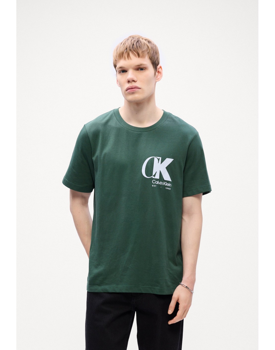 Calvin Klein Camiseta SS 20S EU Oeverlap Graphic Tee