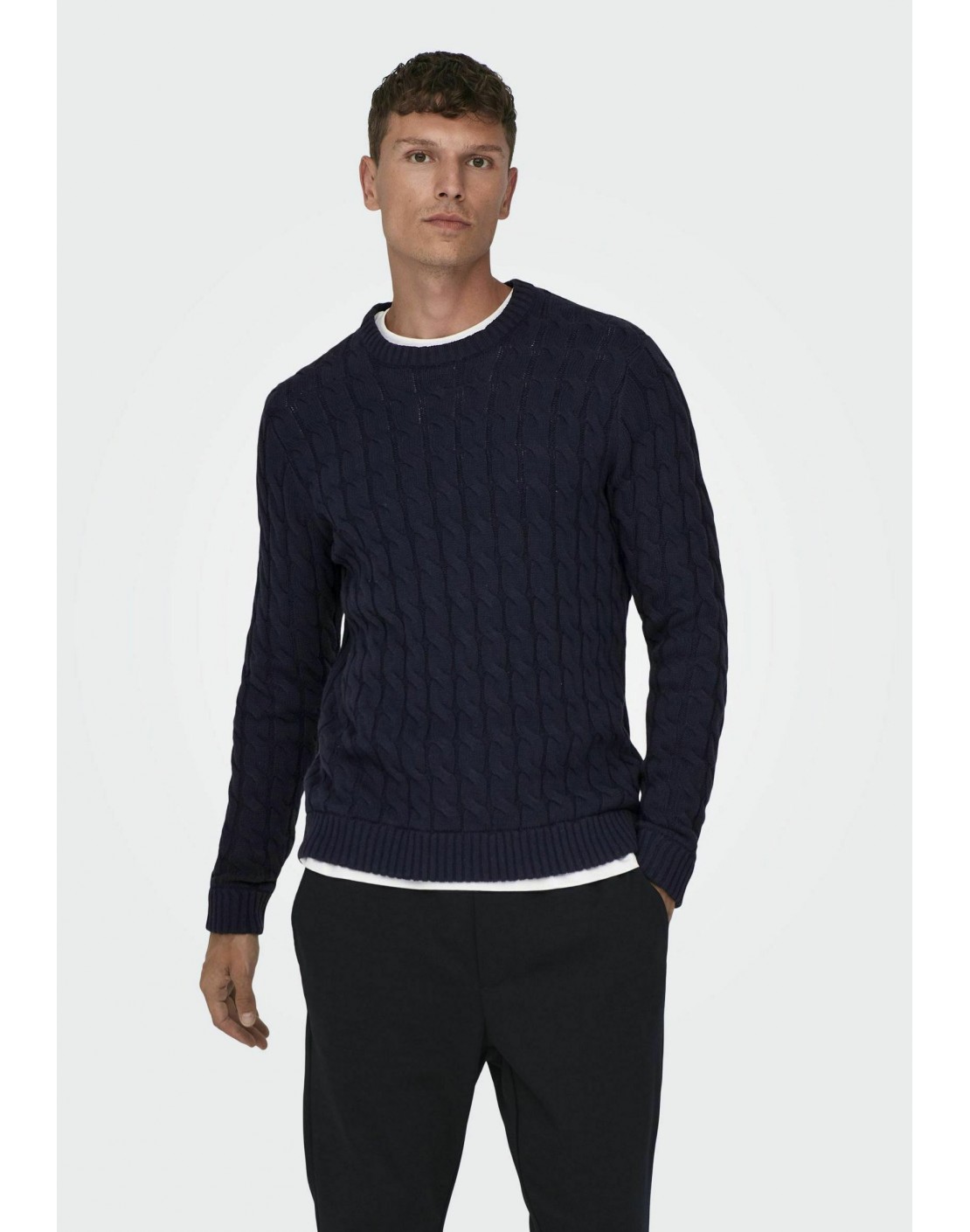 Only & Sons Jersey Onskicker Life Cable Crew