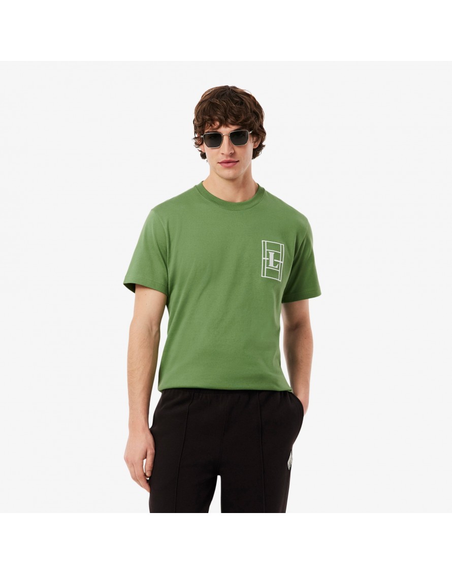 Lacoste Camiseta de punto jersey grueso con bordado