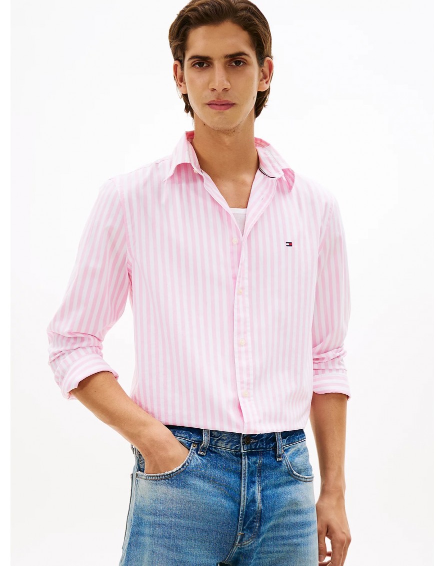 Tommy Hilfiger Camisa de popelín a rayas TH Flex