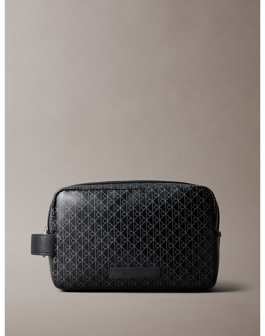 Calvin Klein Bolso con cremallera con logo monograma en todo el artículo