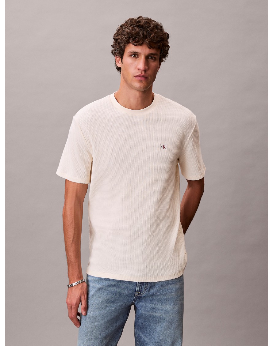 Calvin Klein Camiseta SS Wafle Badge Crew
