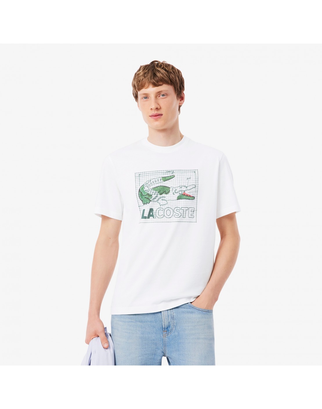 Lacoste Camiseta de algodón estampada
