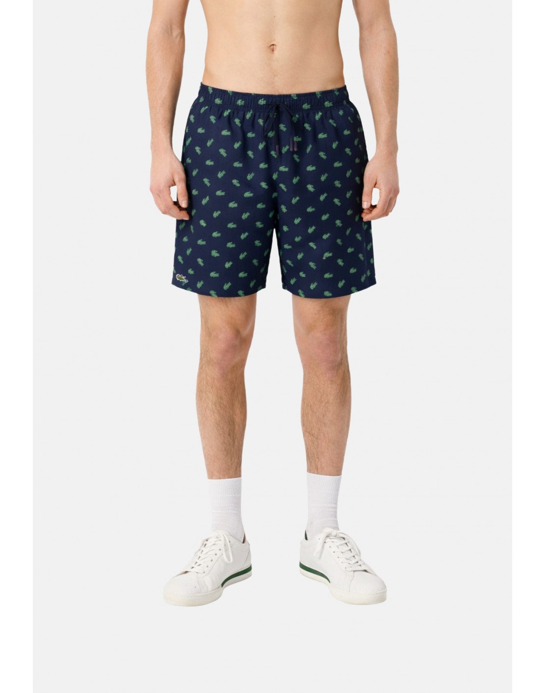 Lacoste Bañador con Estampado de Cocodrilos