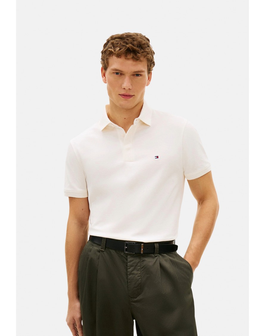 Tommy Hilfiger Polo regular de piqué con cuello de jacquard