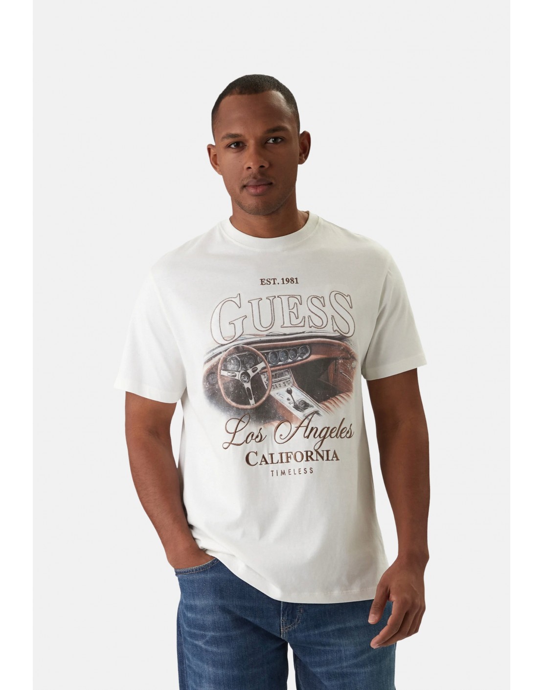 Guess Camiseta SS CN Satin Patch Tee