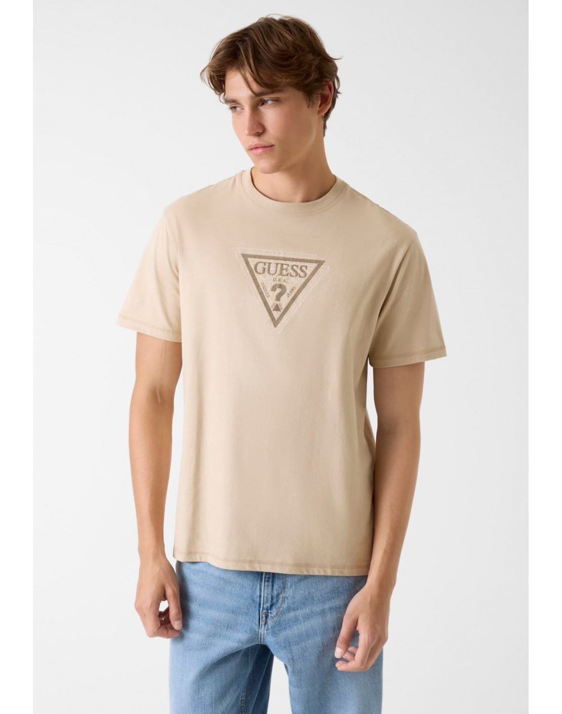 Guess Camiseta SS CN Terry Logo Tee