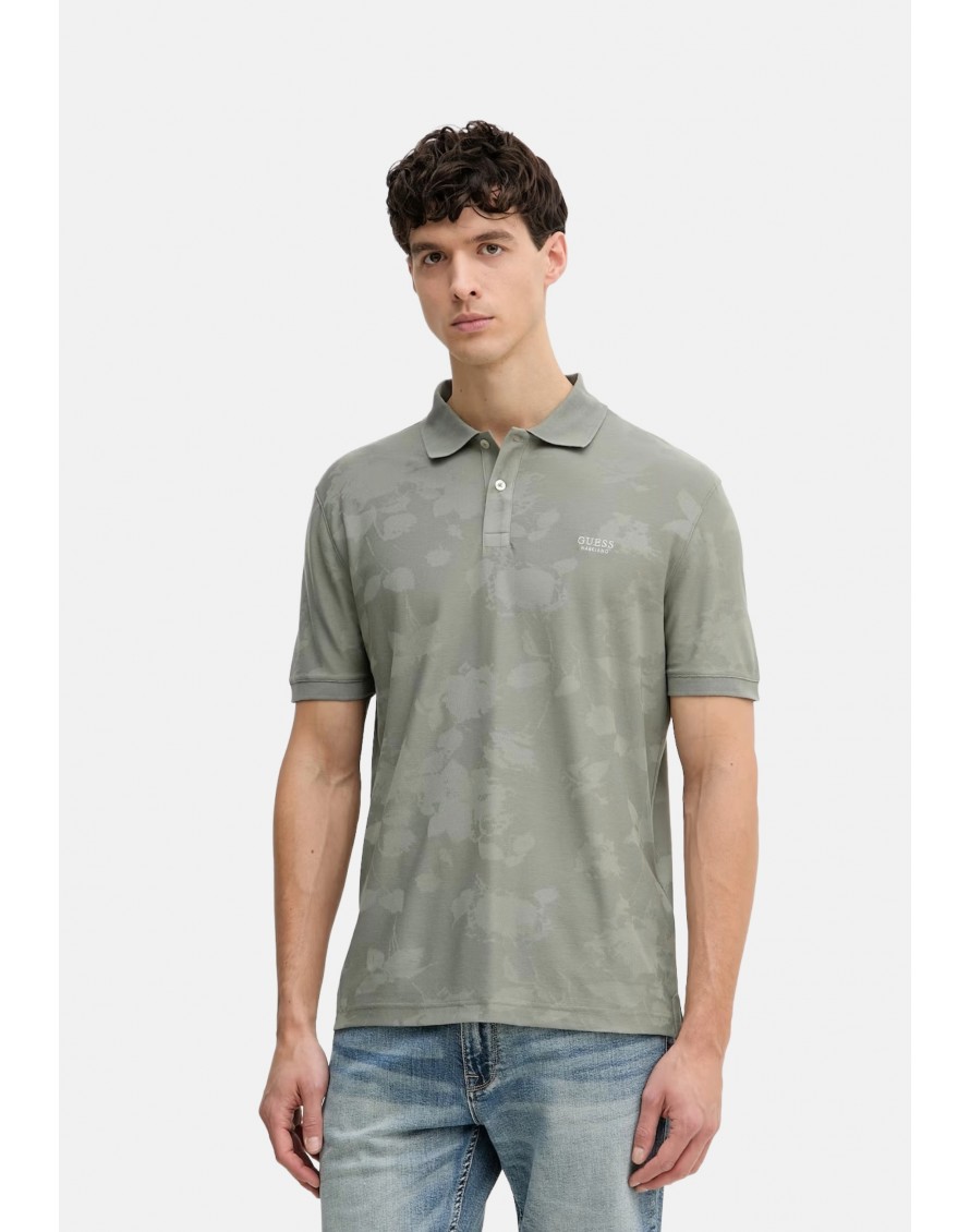 Guess Polo SS All Over Jacquard Modal